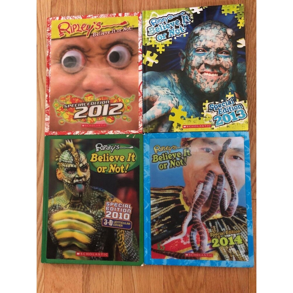 Ripleys Believe It or 4 books 2010-2012-2014-2014 Editions Hardcovers Collectors